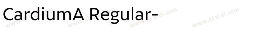 CardiumA Regular字体转换